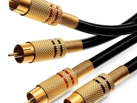 Cable de Audio RCA deleyCON 1,5m 2x Enchufe RCA en 2x Enchufe RCA Alta Fidelidad Chapados en Oro Teatro de Casa Consola de Juegos Embalaje Deteriorado For Cheap